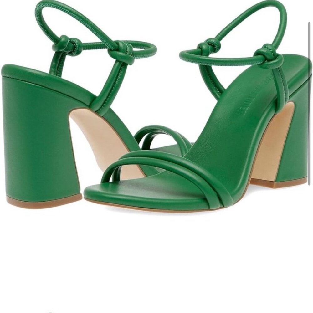 Steve Madden Sandals Amira Green Leather Strappy Heels
